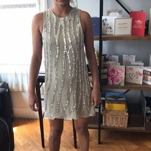 Parker sequin taupe dress